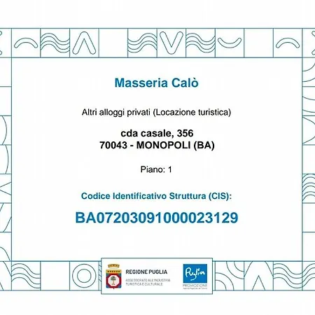 Bed & Breakfast Masseria Calo *